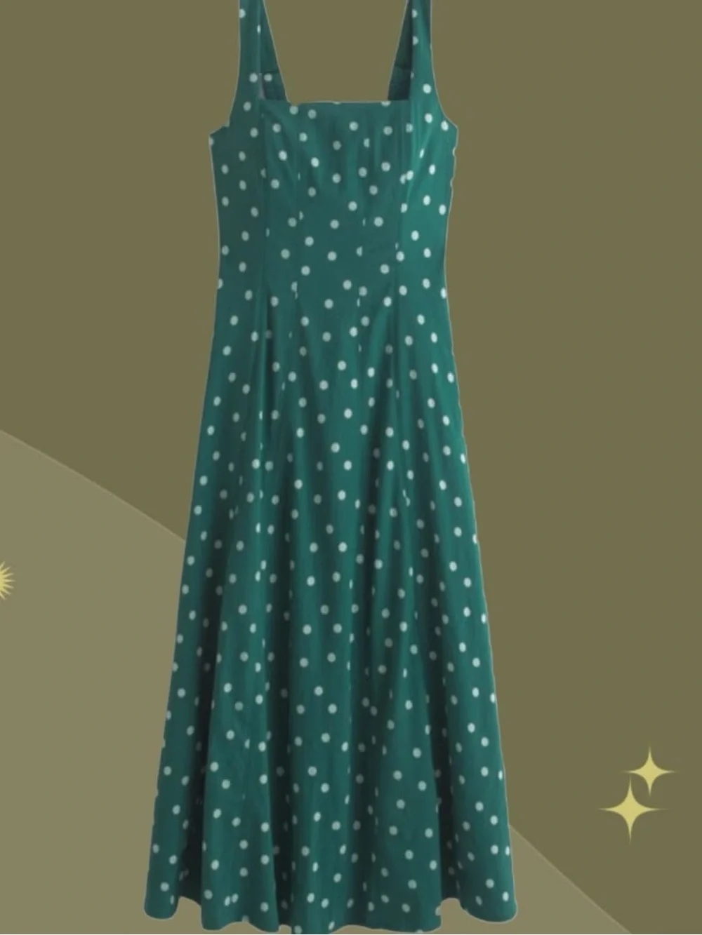 Abercrombie & Fitch Teal Green Polka Dot Sundress - Picture 1 of 6